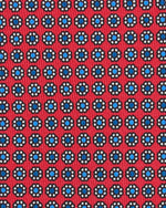 Load image into Gallery viewer, Silk Print Tie in Tomato/Blue/Yellow Foulard