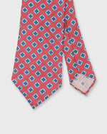 Load image into Gallery viewer, Linen Print Tie in Melon/Blue Medallion