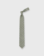 Load image into Gallery viewer, Silk/Linen Print Tie in Sage/Navy/Bone Geo Dot