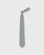 Load image into Gallery viewer, Silk Print Tie in Lovat/Blue/Smoke Kaleidoscope