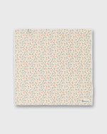 Load image into Gallery viewer, Linen Print Pocket Square in Cream/Orange Floral
