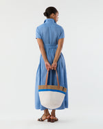 Load image into Gallery viewer, Kiondo Shopper Basket in Top Stripe Blue