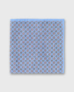 Load image into Gallery viewer, Hand-Rolled Cotolino Print Pocket Square in Periwinkle/Pink/Smoke Foulard