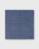 Load image into Gallery viewer, Cotolino Print Pocket Square in Navy/Umber/Sky Medallion
