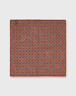 Load image into Gallery viewer, Cotolino Print Pocket Square in Orange/Brown/Cream Paisley