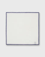 Load image into Gallery viewer, Linen/Cotton Print Pocket Square in Multi Stripe Border