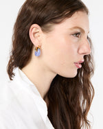 Load image into Gallery viewer, Mini Organic Hoop Earrings in Periwinkle