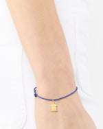 Load image into Gallery viewer, Robot Charm Bracelet in Gold/Assorted Color Cord