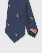 Load image into Gallery viewer, Silk Club Tie in Navy/Ice/Red Kingfisher