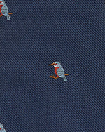 Load image into Gallery viewer, Silk Club Tie in Navy/Ice/Red Kingfisher