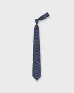 Load image into Gallery viewer, Silk Club Tie in Navy/Bone Knot