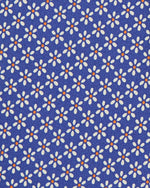 Load image into Gallery viewer, Silk Print Tie in Blue/Cream/Orange Flower