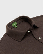Load image into Gallery viewer, Court Polo in Heather Brown Pima Pique