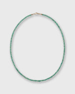 Load image into Gallery viewer, Tiny Beaded 14K Gold Necklace in Emerald