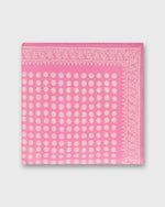 Load image into Gallery viewer, Medium Hand-Rolled Silk Scarf in Pink/Ivory Floral Bandana