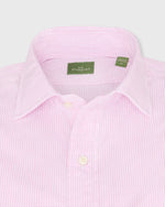 Load image into Gallery viewer, Spread Collar Sport Shirt in Pink Small Graph Check Poplin