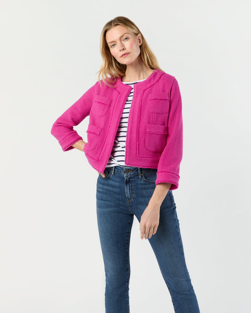 Kiki Jacket in Rosa Boucle Tweed | Shop Ann Mashburn