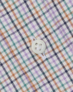 Load image into Gallery viewer, Otto Handmade Sport Shirt in Lavender/Scotch/Lovat Tattersall Twill