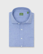 Load image into Gallery viewer, Spread Collar Sport Shirt in Light Blue Flannel