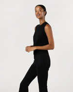 Load image into Gallery viewer, Rosie Shell in Black Cotton/Silk