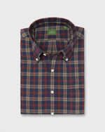 Load image into Gallery viewer, Button-Down Sport Shirt in Navy/Maple/Khaki Madras