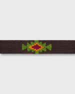 Load image into Gallery viewer, Hand-Loomed D-Ring Belt in Brown Tribal