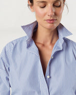 Load image into Gallery viewer, Icon Shirt in Blue Bengal Stripe Poplin
