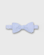 Load image into Gallery viewer, Cotton Bow Tie in Blue Seersucker