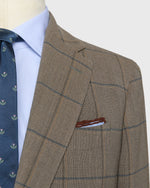 Load image into Gallery viewer, Virgil No. 2 Jacket in Flax/Blue/Gold Windowpane Quattro Hopsack