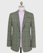Load image into Gallery viewer, Virgil No. 2 Jacket in Lovat/Sky/Brown Windowpane Tweed