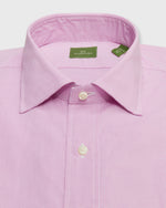 Load image into Gallery viewer, Spread Collar Dress Shirt in Orchid Micro Gingham