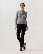 Load image into Gallery viewer, Rosie Cardigan in Mid Heather Grey Cashmere