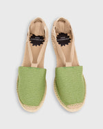 Load image into Gallery viewer, Pia High Espadrille in Green Canvas