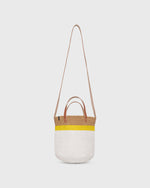 Load image into Gallery viewer, Small Kiondo Shopper Basket in Top Stripe Yellow