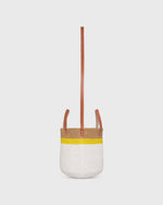 Load image into Gallery viewer, Small Kiondo Shopper Basket in Top Stripe Yellow