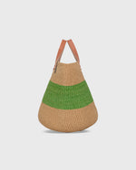 Load image into Gallery viewer, Majani Market Basket in One Thick Stripe Green