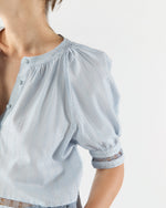 Load image into Gallery viewer, Faye Puff Sleeve Blouse in Celeste