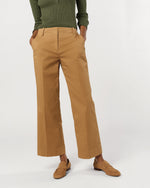 Load image into Gallery viewer, Frankie Cropped Pant in British Khaki Stretch Twill