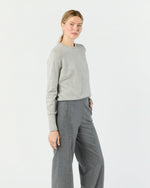 Load image into Gallery viewer, Kit Crewneck Sweater in Pale Heather Grey Cashmere