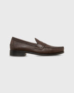 Load image into Gallery viewer, Handsewn Penny Loafer in Chocolate Wild Boar Leather
