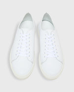 Load image into Gallery viewer, Low-Top Lace-Up Sneaker in White Perforated Leather