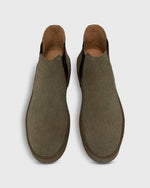 Load image into Gallery viewer, Crepe-Soled Chelsea Boot in Olive Suede