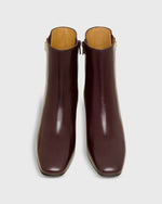 Load image into Gallery viewer, Heeled Ankle Boot in Mahogany Leather