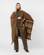 Load image into Gallery viewer, Reversible Lambswool Cape in Block Check/Windowpane Check