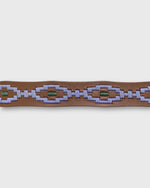 Load image into Gallery viewer, 1 1/8" Polo Belt in Lavender/Green Medium Brown Leather