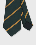 Load image into Gallery viewer, Silk Woven Tie in Green/Gold Bar Stripe