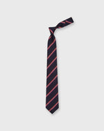 Load image into Gallery viewer, Silk Woven Tie in Navy/Orange/Peri Multi Stripe