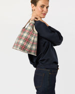 Load image into Gallery viewer, Paola Bucket Bag in White/Red Tartan Wool