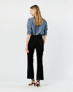 Load image into Gallery viewer, Kendall Flare 5-Pocket Jean in Black Stretch Velveteen