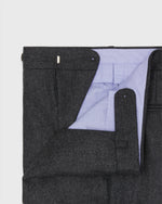 Load image into Gallery viewer, Dress Trouser in Charcoal Flannel